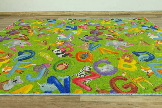 Dywan Alfabet 12 green