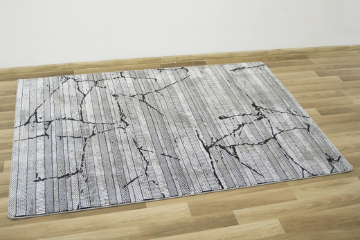 Dywan Quantum K3076G grey Szary Spękany Tynk