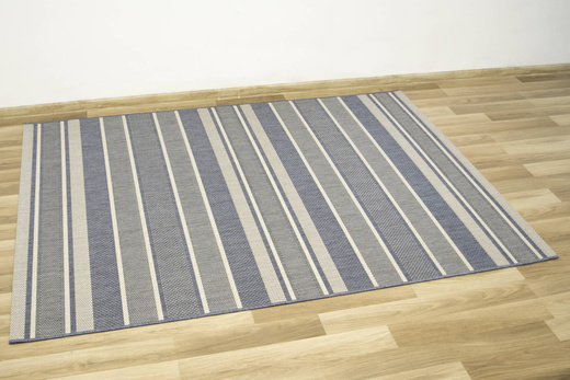 Dywan Sznurkowy Split 48118/591 Niebieski Krem Pasy