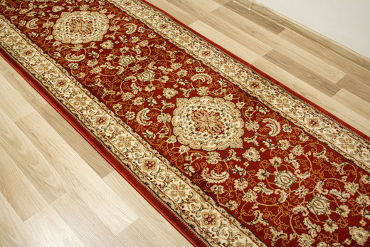 Chodnik 2095A red/cream Ornament Kwiatowy Czerwień Krem szerokość 150 cm