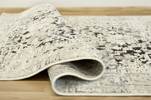 Dywan Boho 37WMW Krem Czerń Ornament