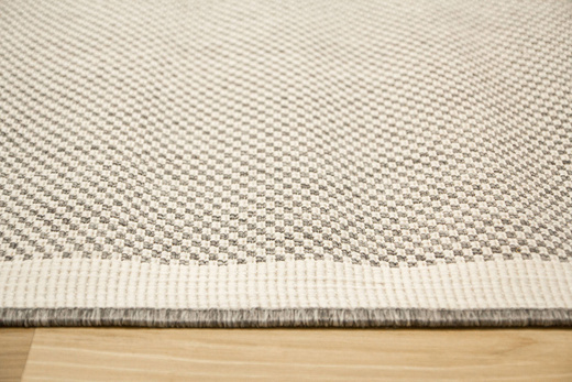 Dywan Dwustronny Sznurkowy Brussels 205014/10010 Silver Romby Kratka Outdoor