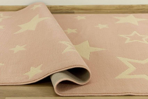 Dywan KIDS 533744/85822 gwiazdki pastelowy pudrowy róż