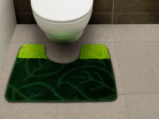 Komplet 2-częściowy Łazienkowy Milano Green Butelkowa Zieleń Listki