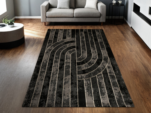 Dywan Kashmir KR158S BlackK/Gold Czarny Złoty Geometria