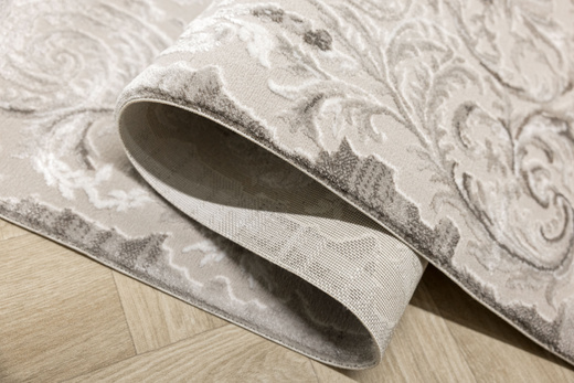 Dywan Nantes NT211A Vizon/Vizon Szarobeżowy Krem Ornament