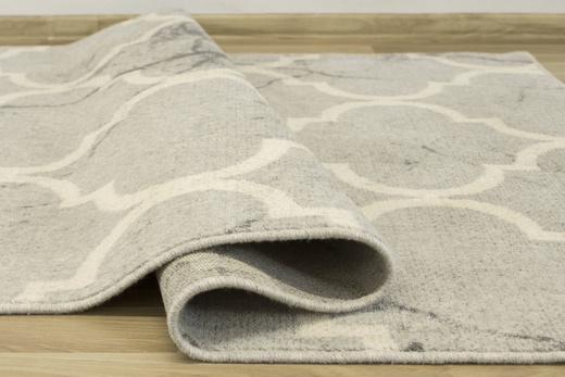 Dywan Wełniany Isfahan-M Eveil Popielaty koniczyna marmur beton