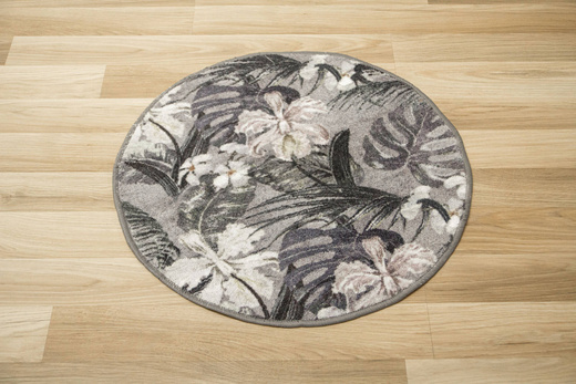 Okrągły Dywan Monstera Grey HD