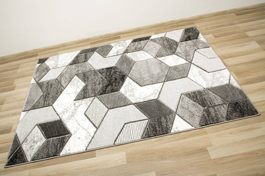 Dywan Amelia B101B grey/d.grey Szary Biały Geometria