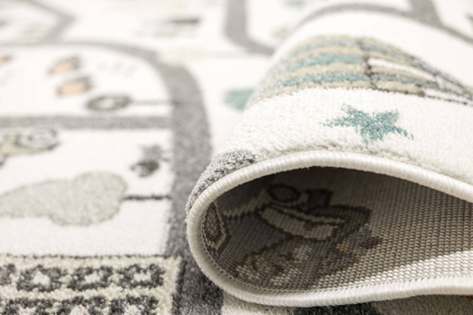 Wykładzina Dziecięca Lima 9376A cream/l.grey Uliczki Kremowe szerokość 4 m