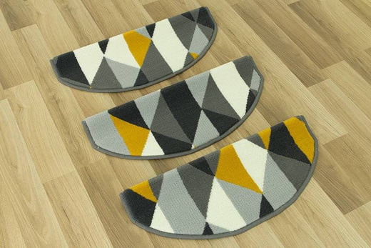 Nakładki półokrągłe luna 503652/89915 żółte trójkąty