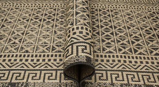 Sznurkowy Chodnik Terra Greco 17 Beż Grafit Grecka Mozaika szerokość 67 cm