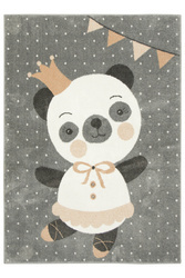 Dywan Dziecięcy Lima C883A l.grey/cream Różowy Szary Baletnica Panda