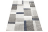 Dywan Kandy N411A l.grey/navy Szary Granatowy Geometria Fryz