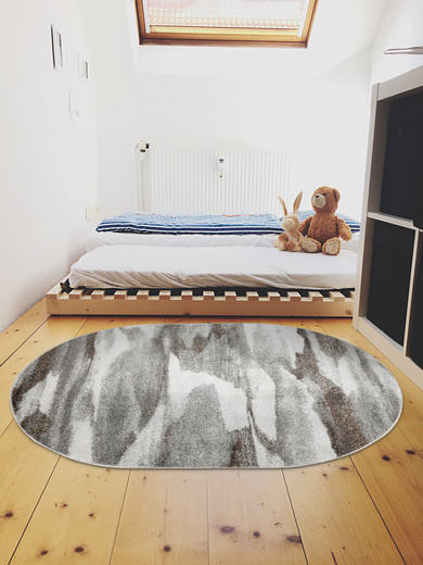 Dywan Owalny Ponte N282A l.grey/d.greyO Szary Brąz