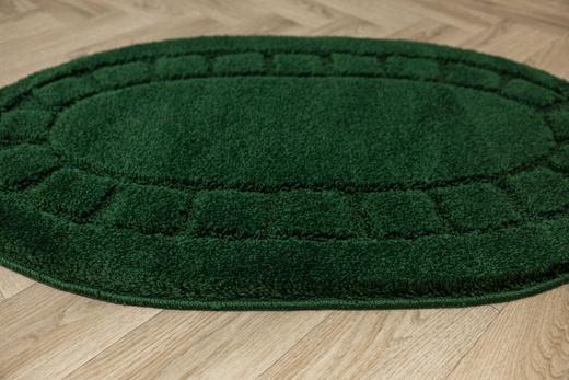 Dywanik Łazienkowy Antypoślizgowy Ocean Butelkowa Zieleń Owalny