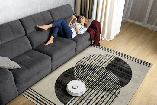 Dywan Verano H538A cream/grey Krem Szary Złoty Okręgi