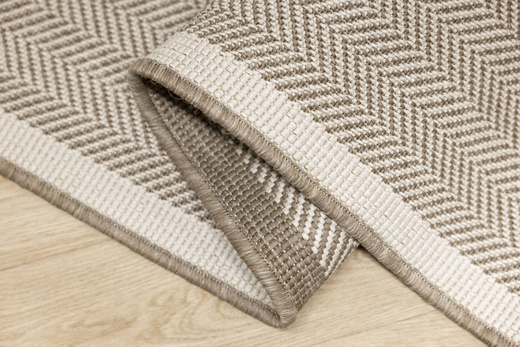 Dwustronny Sznurkowy Chodnik Brussels 205681/10610 Linen Krem Beż Jodełka szerokość 80 cm