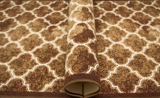 Antypoślizgowy Chodnik Clover 04 Brąz Beż Koniczyna Marokańska szerokość 100 cm