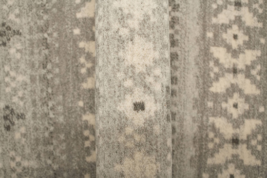 Wełniany Dywan Tempo Natural-F Poncho Jasny Szary Etno