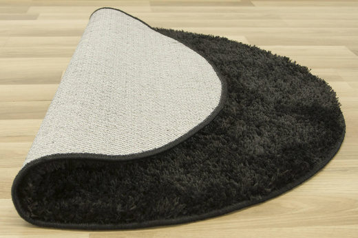Okrągły Dywan Boho 111 black Czarny Shaggy
