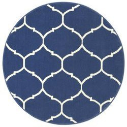 Okrągły Dywan Luna ch 502682/94955 Niebieski Jeansowy Granat