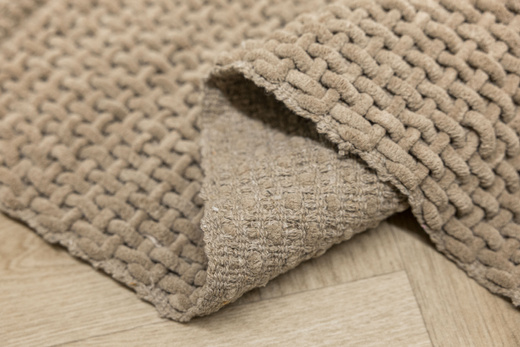 Bawełniany Dywanik Chodniczek Moko Jasny Brąz Gruby Splot