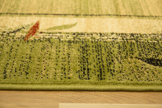 Dywan Agnella Erba chrom zielone obszycie