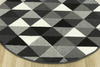 Okrągły Dywan Luna 503430/56911 trójkąty grey
