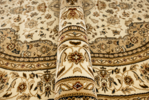 Owalny Dywan Super Rose 3792A cream/cream O Ornament Kwiaty Krem Beż