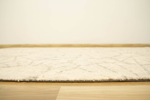 Wełniany Dywan Tempo Natural-B Abby Jasny Szary Kwiaty