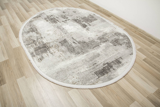 Owalny Dywan 167 d.vizion/gold OW Szary Krem Beż Marmur