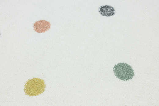 Okrągły Dywan Lima C275A cream/lila Krem Kropki