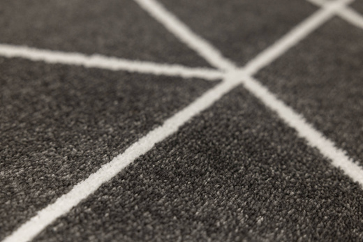 Chodnik Lima C877A Ciemny Szary Krem Trójkąty szerokość 80 cm