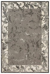 Dywan Galya K4084G grey/grey Szary Krem Srebrny Liście