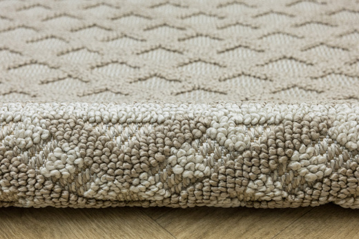 Dywan Milano 027 vizon/beige Beż Krem Romby Frędzelki