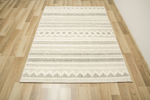 Dywan Cotton C102 Naturel Krem Szay Beż Romby Etno