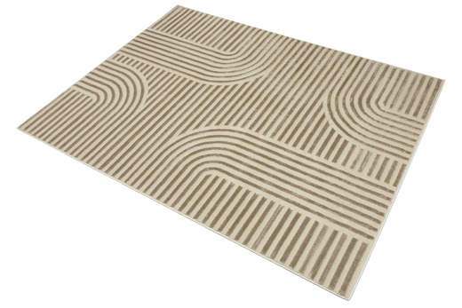 Dywan Misha J487A d.beige/beige Beżowy Geometria Linie