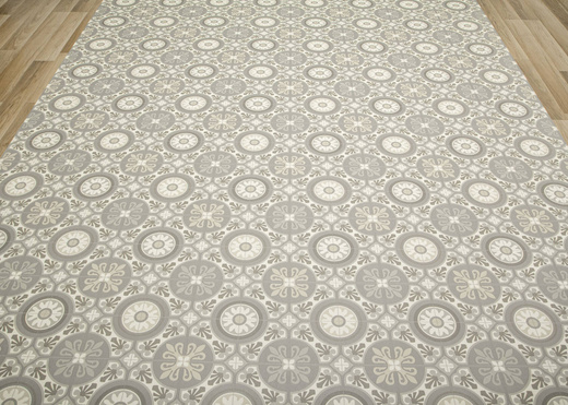 Wykładzina PCV Novo Lagos 910M Mozaika Krem Szary szerokość 2 m