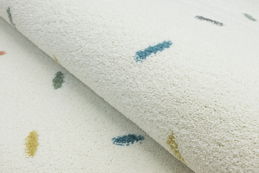 Okrągły Dywan Lima M039A cream/blue Krem Kreski