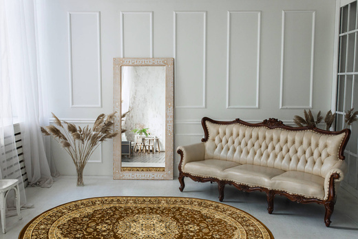 Owalny Dywan Super Rose 3619A brown/brown Ornament Brąz Beż Krem