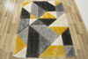 Dywan Shaggy California P477A anthracite/yel Trójkaty Krem Szary Żółty