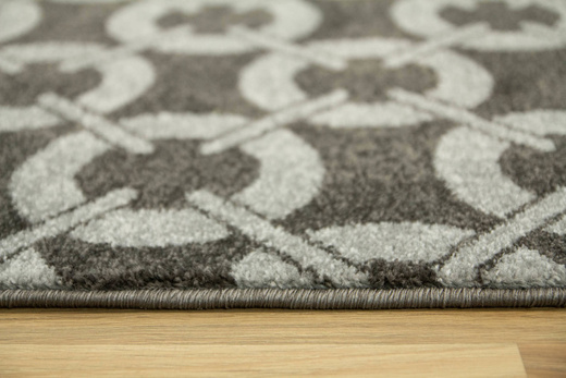 Dywan Fushe 2498 d.grey/l.grey Szary Grafit Kółka