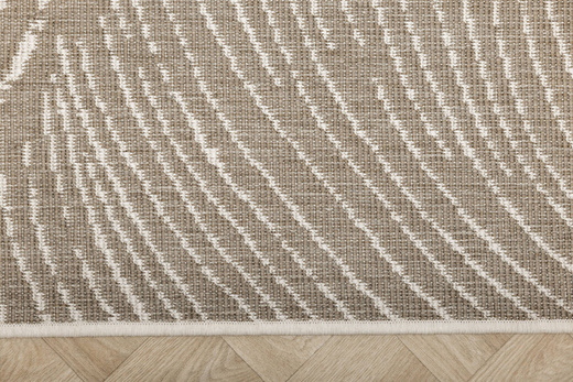 Dywan Dwustronny Sznurkowy Brussels 205784/10620 linen Jasny Beż Krem Liście Outdoor