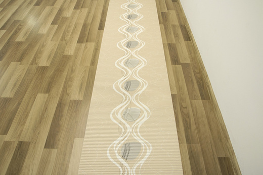 Mata Łazienkowa Softy-tex 838 Fale Beż Krem szerokość 65 cm