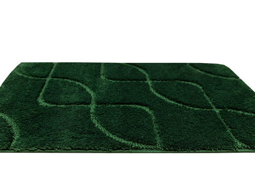 Dywanik Łazienkowy Antypoślizgowy Ivona Dark Green Butelkowa Zieleń Linie