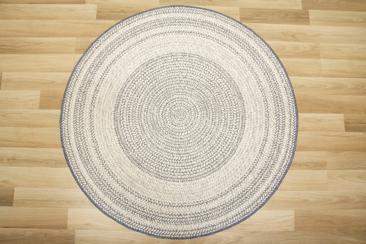 Okrągły Dwustronny Dywan Sznurkowy Brussels 205670/10310 ocean Ocean Niebieski Krem Outdoor