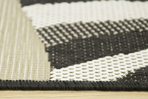 Dywan Sznurkowy Foggia 16701/690 Kwiaty Krem Antracyt Beż