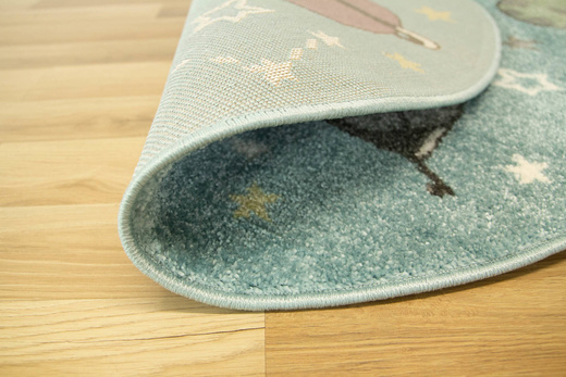 Okrągły Dywan Lima E183A blue/green Rakiety Planety