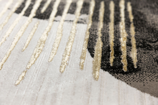 Dywan Kashmir KR107H Black/Vizon Czarny Złoty Abstrakcja